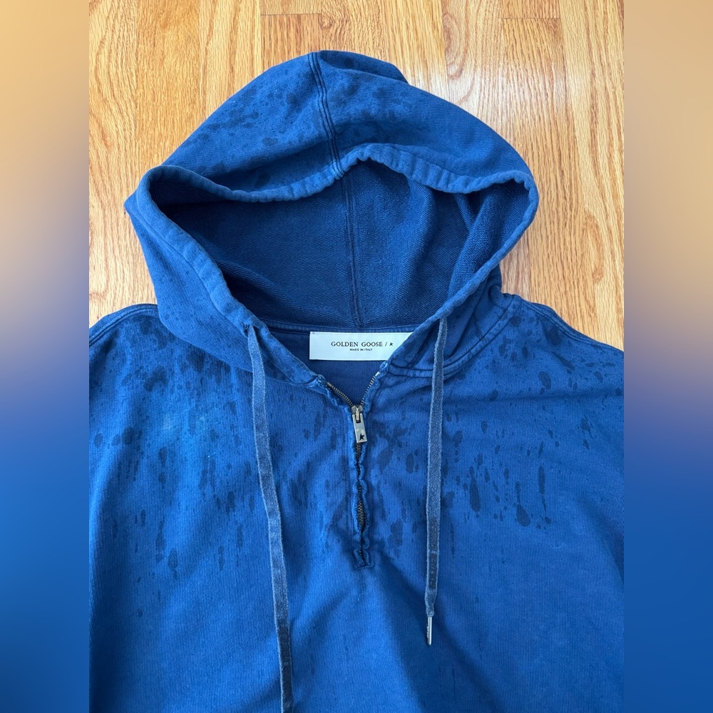 Golden Goose Journey Collection navy cropped sweatshirt - Picture 2 of 3